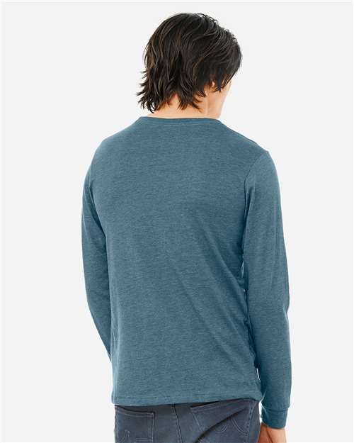 BELLA + CANVAS Heather CVC Long Sleeve Tee 3501CVC