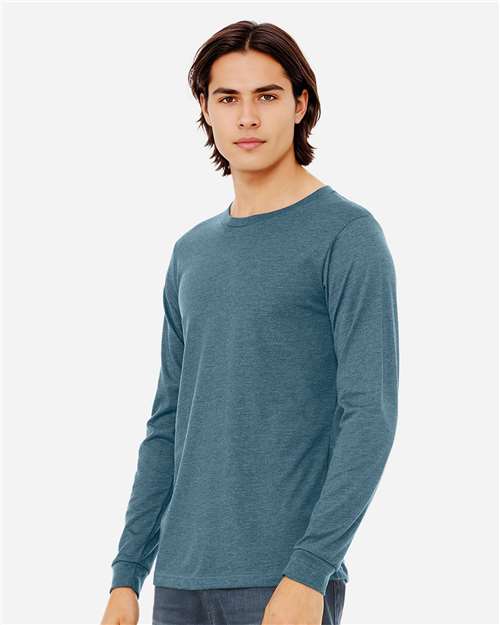 BELLA + CANVAS Heather CVC Long Sleeve Tee 3501CVC