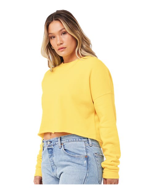 BELLA + CANVAS Women's Crop Fleece Crewneck Sweatshirt 7503