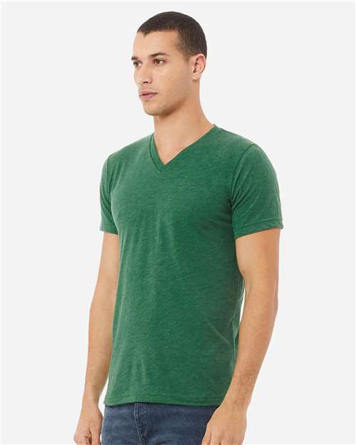 BELLA + CANVAS Unisex Heather CVC V-Neck Tee 3005CVC