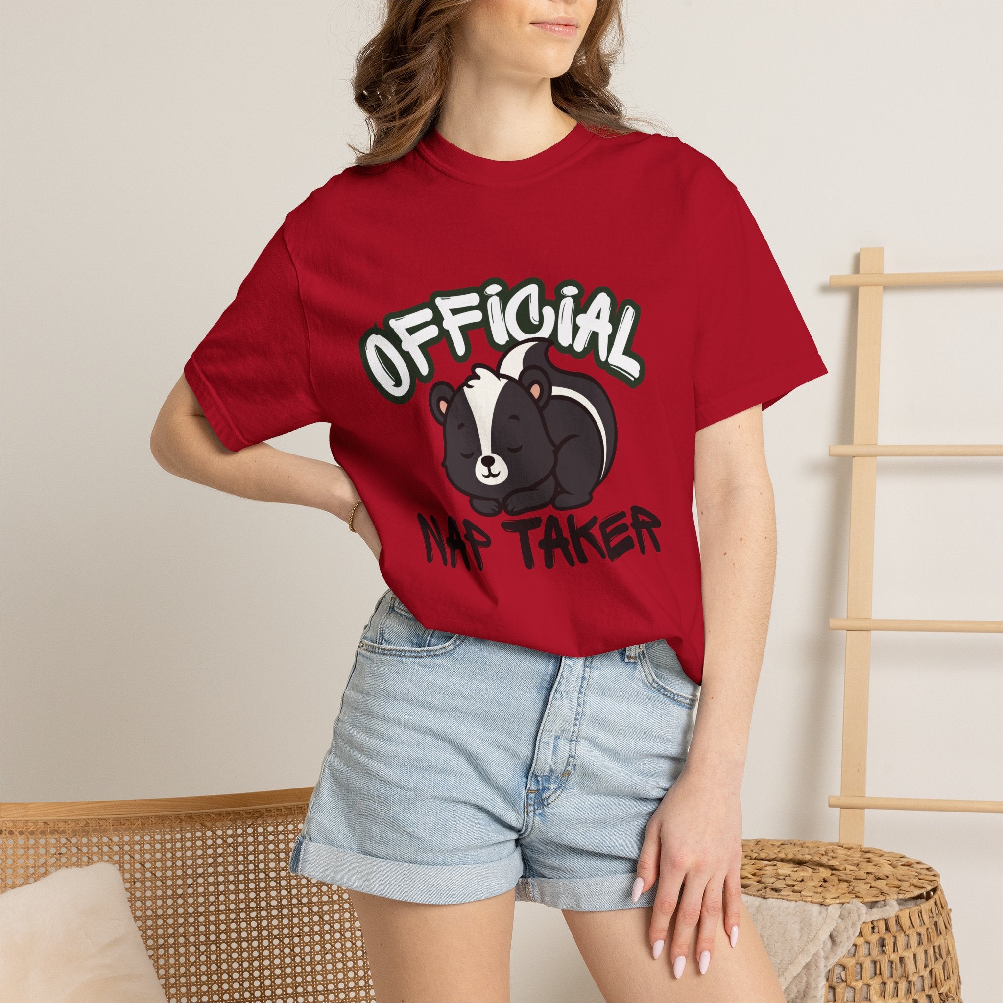 Official Nap Taker T-Shirt | Cute Sleeping Skunk Shirt | Funny Nap Lover Gift