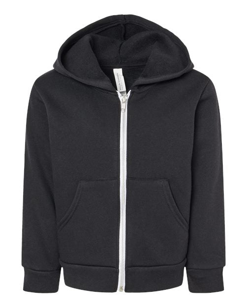 BELLA + CANVAS Toddler Sponge Fleece Full-Zip Hoodie Sweatshirt 3739T