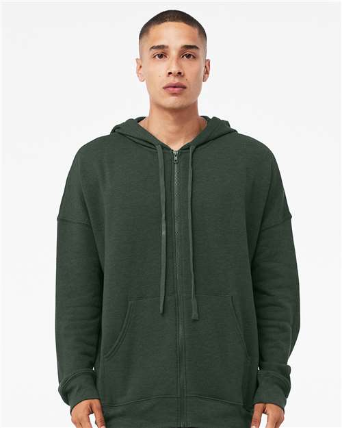 BELLA + CANVAS Unisex Sponge Fleece DTM Full-Zip Hoodie Sweatshirt 3759