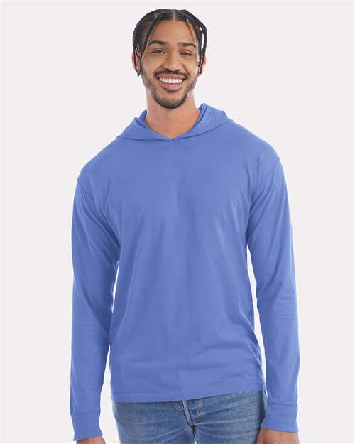 ComfortWash by Hanes Unisex Garment-Dyed Jersey Hooded Long Sleeve T-Shirt GDH280