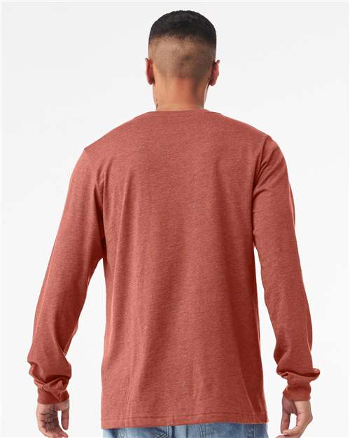BELLA + CANVAS Heather CVC Long Sleeve Tee 3501CVC