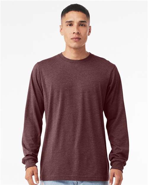 BELLA + CANVAS Heather CVC Long Sleeve Tee 3501CVC