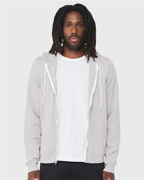 BELLA + CANVAS Unisex Sponge Fleece Full-Zip Hoodie Sweatshirt 3739