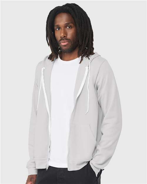 BELLA + CANVAS Unisex Sponge Fleece Full-Zip Hoodie Sweatshirt 3739