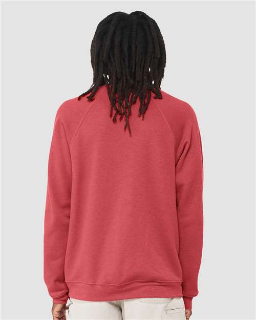 BELLA + CANVAS Unisex Sponge Fleece Raglan Crewneck Sweatshirt 3901