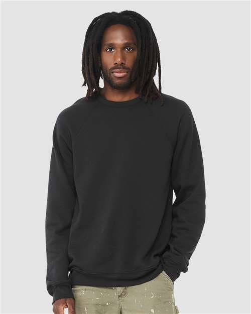 BELLA + CANVAS Unisex Sponge Fleece Raglan Crewneck Sweatshirt 3901