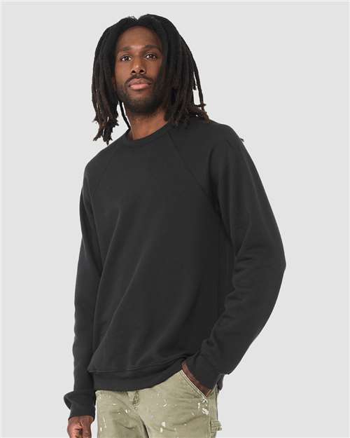 BELLA + CANVAS Unisex Sponge Fleece Raglan Crewneck Sweatshirt 3901