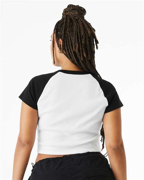 BELLA + CANVAS Women's Micro Rib Raglan Baby Tee 1201