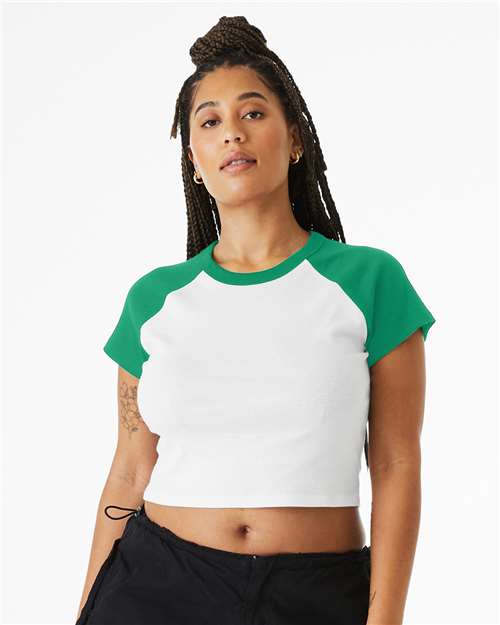 BELLA + CANVAS Women's Micro Rib Raglan Baby Tee 1201