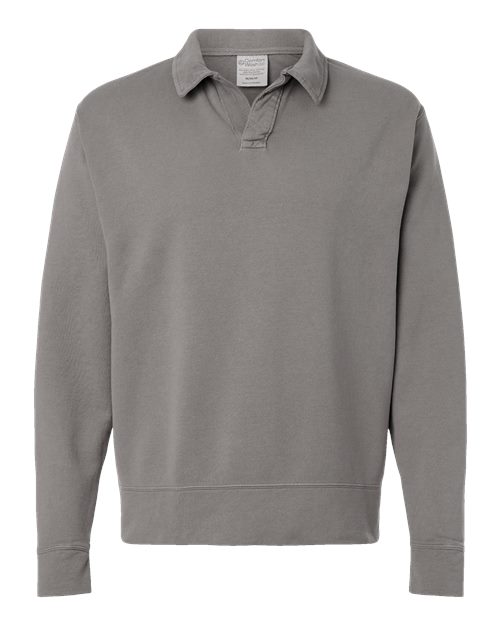 ComfortWash by Hanes Unisex Garment-Dyed Polo Collar Sweatshirt GDH490