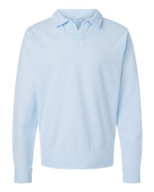 ComfortWash by Hanes Unisex Garment-Dyed Polo Collar Sweatshirt GDH490