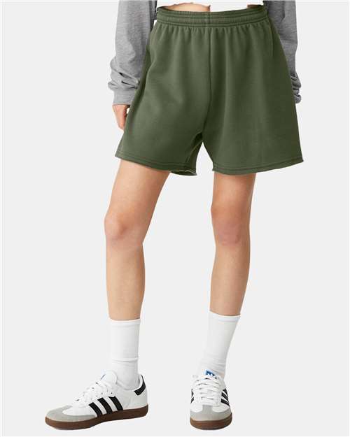 BELLA + CANVAS Women's FWD Fashion Cutoff Fleece Shorts 3797