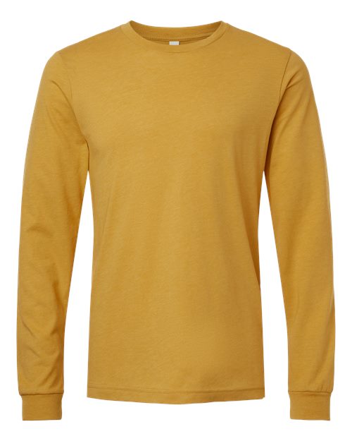 BELLA + CANVAS Heather CVC Long Sleeve Tee 3501CVC