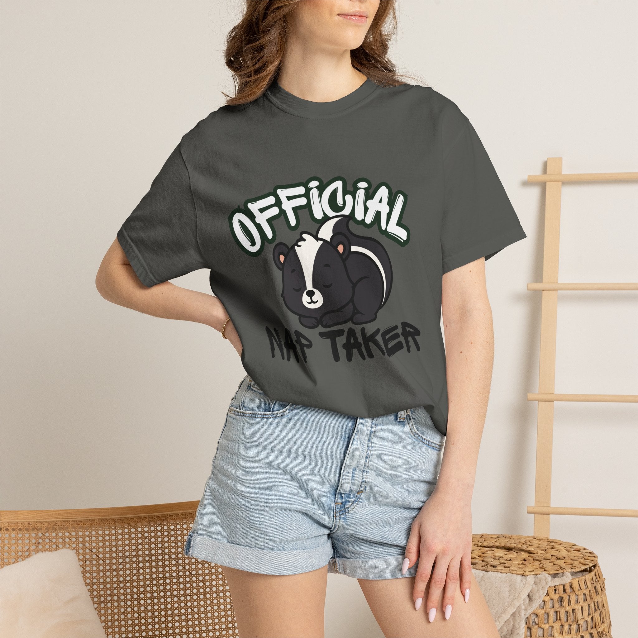 Official Nap Taker T-Shirt | Cute Sleeping Skunk Shirt | Funny Nap Lover Gift