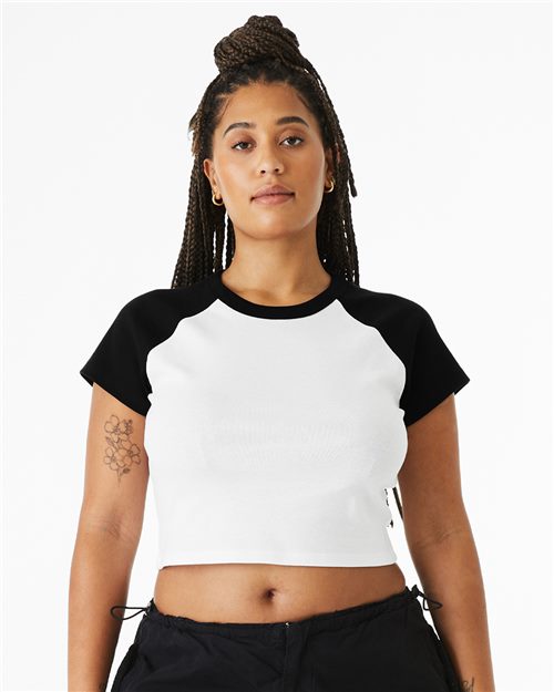 BELLA + CANVAS Women's Micro Rib Raglan Baby Tee 1201