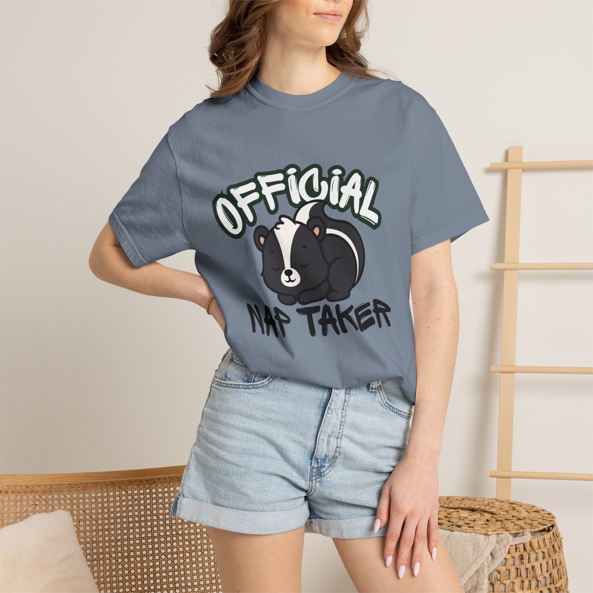Official Nap Taker T-Shirt | Cute Sleeping Skunk Shirt | Funny Nap Lover Gift