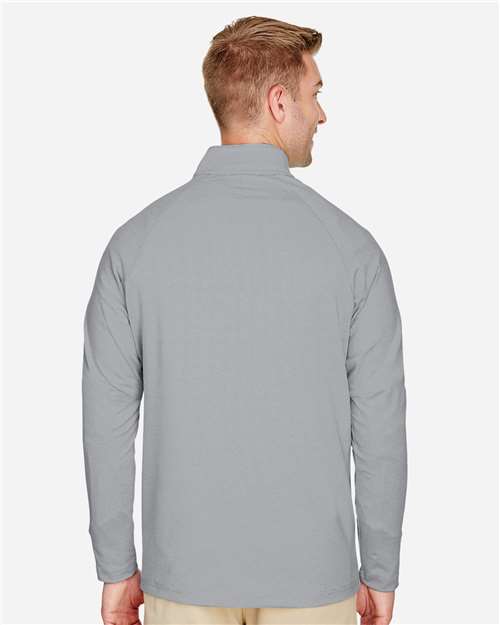 Devon & Jones Men's CrownLux Performance® Clubhouse Micro-Stripe Quarter-Zip Pullover DG480