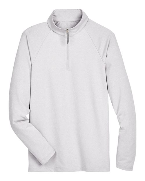 Devon & Jones Men's CrownLux Performance® Clubhouse Micro-Stripe Quarter-Zip Pullover DG480