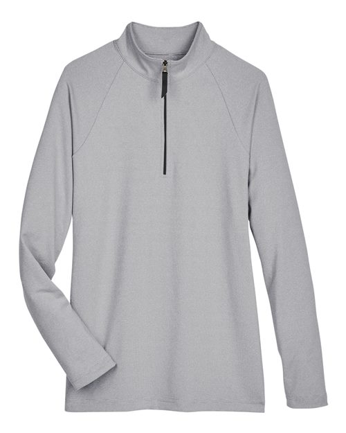 Devon & Jones Women's CrownLux Performance® Clubhouse Micro-Stripe Quarter-Zip Pullover DG480W