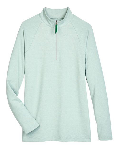 Devon & Jones Women's CrownLux Performance® Clubhouse Micro-Stripe Quarter-Zip Pullover DG480W
