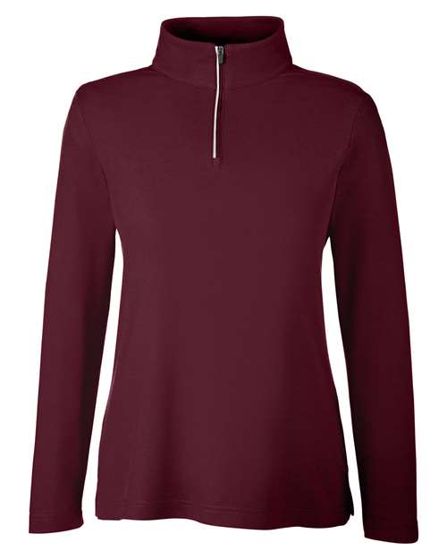 CORE365 Women's Fusion ChromaSoft™ Pique Quarter-Zip Pullover CE405W