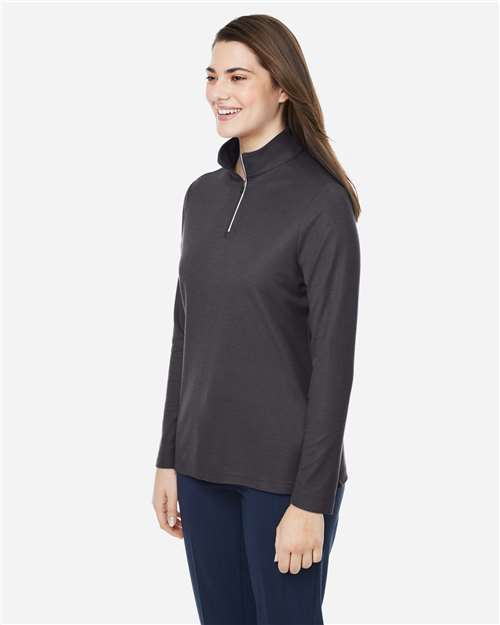 CORE365 Women's Fusion ChromaSoft™ Pique Quarter-Zip Pullover CE405W