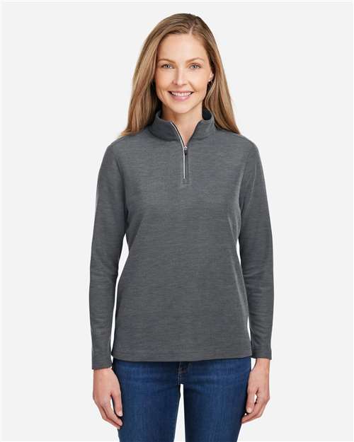 CORE365 Women's Fusion ChromaSoft™ Pique Quarter-Zip Pullover CE405W