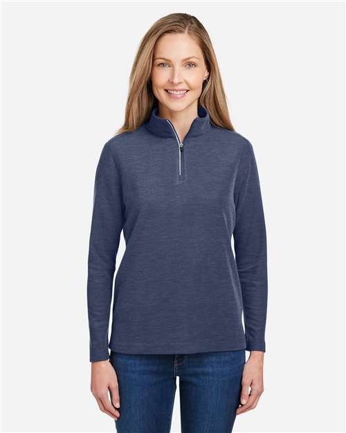 CORE365 Women's Fusion ChromaSoft™ Pique Quarter-Zip Pullover CE405W