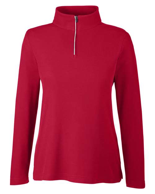 CORE365 Women's Fusion ChromaSoft™ Pique Quarter-Zip Pullover CE405W