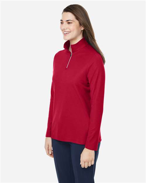 CORE365 Women's Fusion ChromaSoft™ Pique Quarter-Zip Pullover CE405W