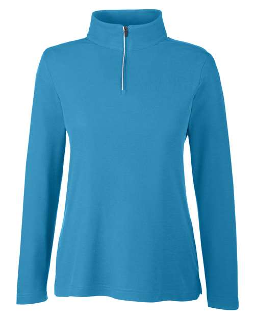 CORE365 Women's Fusion ChromaSoft™ Pique Quarter-Zip Pullover CE405W