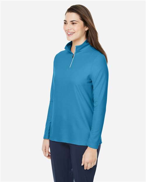 CORE365 Women's Fusion ChromaSoft™ Pique Quarter-Zip Pullover CE405W