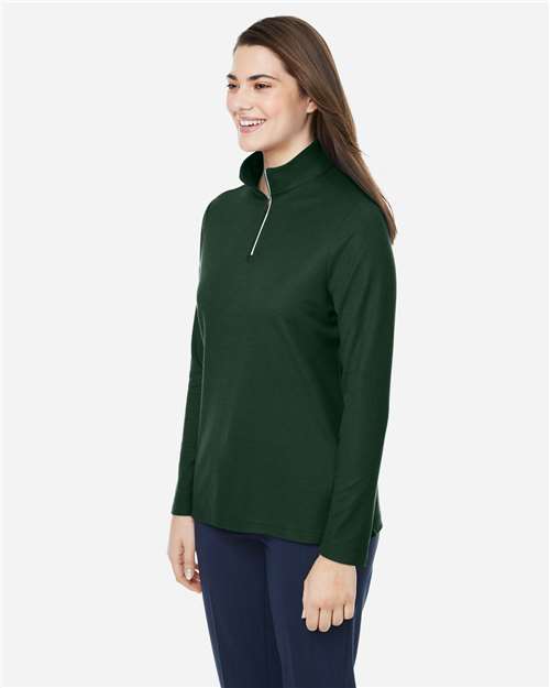 CORE365 Women's Fusion ChromaSoft™ Pique Quarter-Zip Pullover CE405W