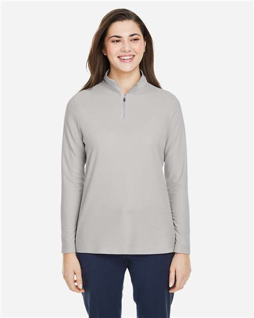 CORE365 Women's Fusion ChromaSoft™ Pique Quarter-Zip Pullover CE405W
