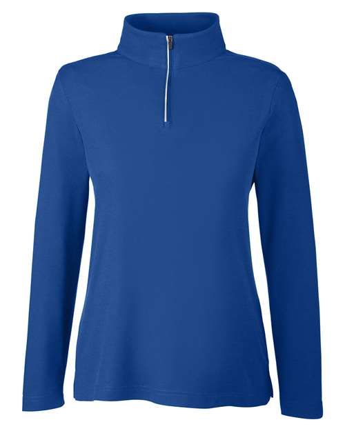 CORE365 Women's Fusion ChromaSoft™ Pique Quarter-Zip Pullover CE405W