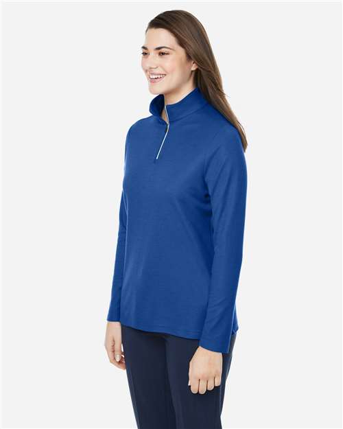 CORE365 Women's Fusion ChromaSoft™ Pique Quarter-Zip Pullover CE405W