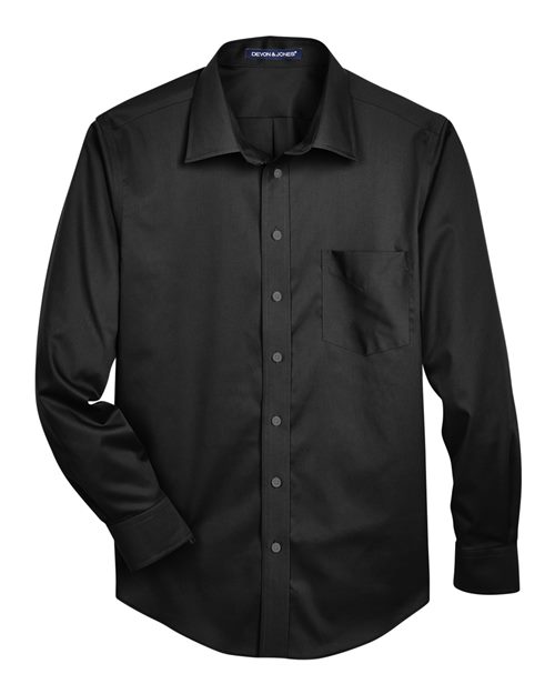 Devon & Jones Men's Crown Collection® Solid Stretch Twill Woven Dress Shirt DG530