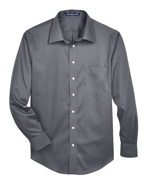 Devon & Jones Men's Crown Collection® Solid Stretch Twill Woven Dress Shirt DG530