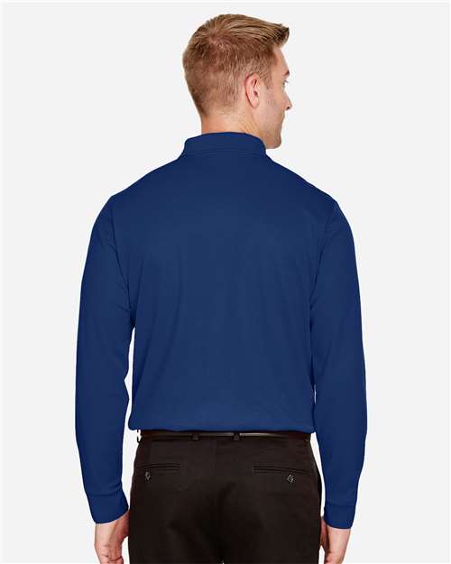 Devon & Jones Men's CrownLux Performance® Plaited Long Sleeve Polo DG20L