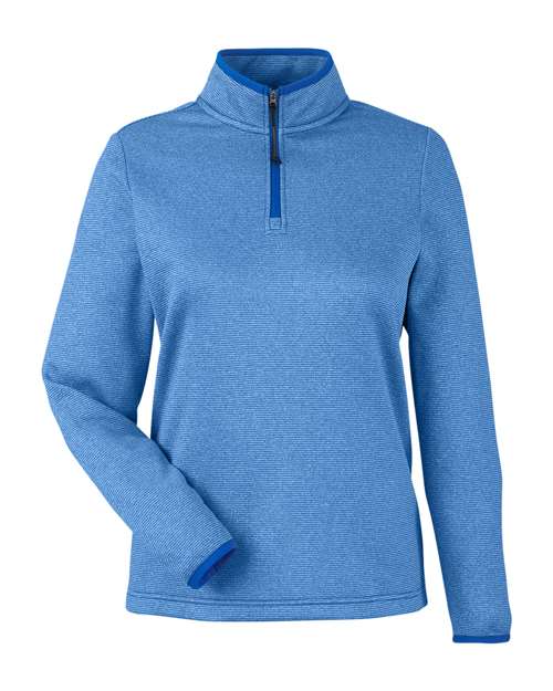 CORE365 Women's Venture Heathered Stripe Quarter-Zip Pullover CE73W