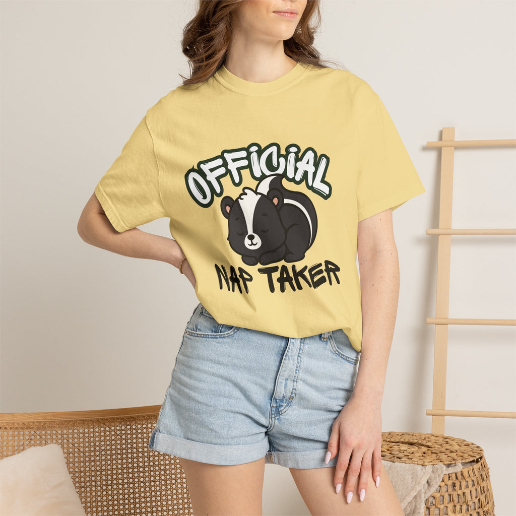 Official Nap Taker T-Shirt | Cute Sleeping Skunk Shirt | Funny Nap Lover Gift