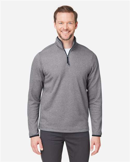 CORE365 Men's Venture Heathered Stripe Quarter-Zip Pullover CE73