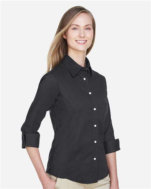 Devon & Jones Women's Perfect Fit™ Three-Quarter Sleeve Stretch Poplin Dress Shirt DP625W