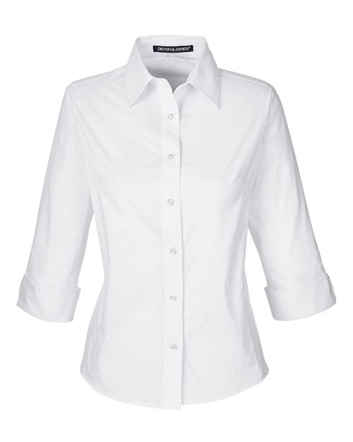 Devon & Jones Women's Perfect Fit™ Three-Quarter Sleeve Stretch Poplin Dress Shirt DP625W