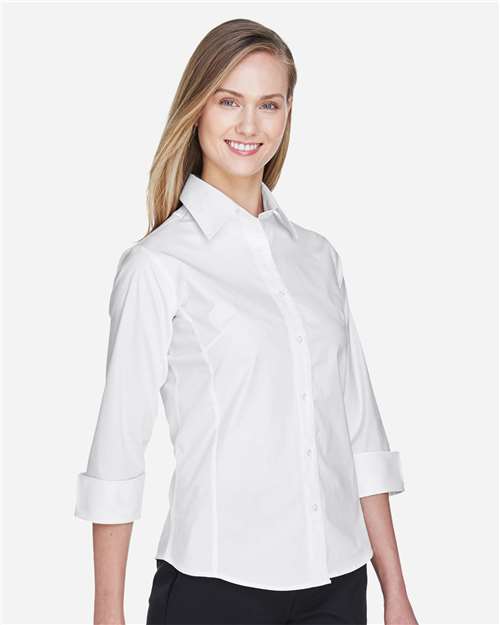 Devon & Jones Women's Perfect Fit™ Three-Quarter Sleeve Stretch Poplin Dress Shirt DP625W
