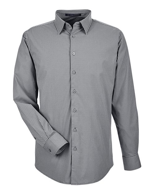 Devon & Jones Men's CrownLux Performance® Tonal Mini Check Woven Dress Shirt DG535
